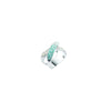 Silver Blue/White 'X' Ring