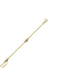 Two-Tone Rose Heart Trio Adjustable Anklet