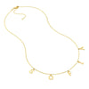 Block Initials Dangle Station Necklace