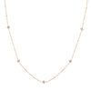 Diamond Star Bezels and Beads Necklace