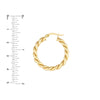 25x2mm Braided Hoop Earrings