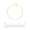 Two-Tone Staple Bar Stations Adjustable Bracelet