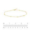 Fluted/Polished Hexagon Adjustable Anklet