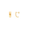 6mm Flat Oval Tube J Hoop Earrings