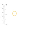 3.5mm Oval Hoop Earrings