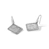 Sterling Silver Rhodium-plated Shepherd Hook Earrings