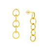 Round Endless Link Dangle Earrings