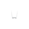 Plated Sterling Silver CZ Script Love Necklace