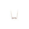 Plated Sterling Silver CZ Script Love Necklace