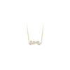 Plated Sterling Silver CZ Script Love Necklace