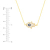 CZ Hamsa Hand Adjustable Necklace