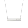 Faith Bar Necklace in Plated Sterling Silver