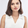 Two Tone Oval Link With Rolo Link Necklace
