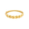 Textured and Polished Twist Bangle Bracelet