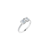 14K White 5.2 mm Round Engagement Ring Mounting