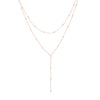Double Stranded Bead Station Drop Necklace
