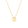 So You Cutout Moon and Star Mini Disc Adj. Necklace