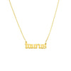 Gothic Taurus Nameplate Necklace