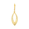 Diamond-Cut Open Marquise Drop Earrings