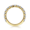14K Yellow Gold Single Prong Diamond Anniversary Band