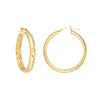 30mm x 4mm Diamond-Cut Hoop Earrings