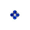 2.5mm Sapphire Flower Stud Earrings