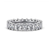 14K White Gold Princess Cut Shared Prong Diamond Eternity Band