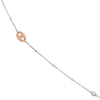 Long And Lovely White/Rose Puff Mariner Bead Necklace