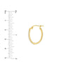 Pave CZ Oval Hoop Earrings