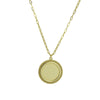 Engravable Beaded Disc Medallion Necklace
