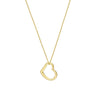 Open Heart Pendant Adjustable Necklace