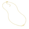 Puffy East West Cross Pendant Necklace