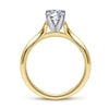 14K White-Yellow Gold Round Diamond Engagement Ring