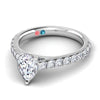 Lab Grown Diamond Pave Diamond Shank Ring