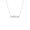 Block Nameplate Paper Clip Necklace