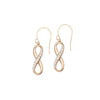 Dangle 1/2 CZ Infinity Earrings