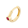 Ruby Bezel Mini Hoops