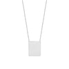 Plated Sterling Silver Engravable Rectangle Necklace