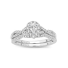 14K WG 0.50CT Fancy Cut Bridal Ring