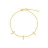 Triple Cross with Diamond Bracelet