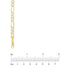 5.8mm Two-Tone Pave Figaro Chain with Lobster Lock