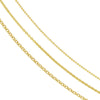 Mixed-Link Triple Strand Necklace