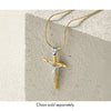 14K Two-tone Polished Crucifix Pendant