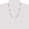 14K 2.5mm Solid Regular Rope Chain