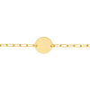 Kid's Paper Clip Chain Bracelet with Disc