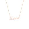 Plated Sterling Silver Script Love Necklace