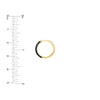 Black Enamel 1/2 Polished Hoops
