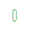 Diamond Bezel Turq Enamel Hexagon Push Lock