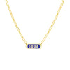 Enamel Love Paper Clip Necklace