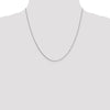 14K White Gold .8mm Box with Spring Ring Clasp Chain
